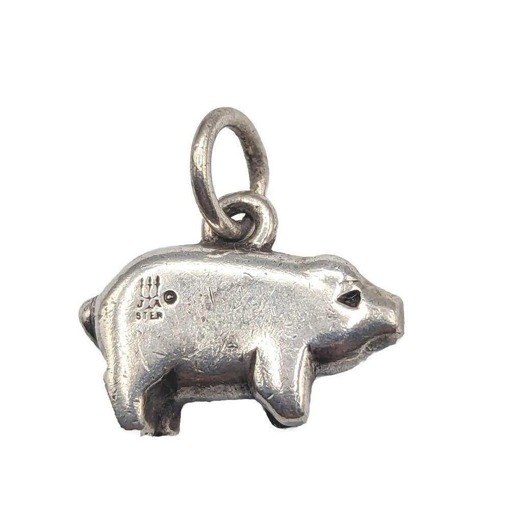 James Avery Retired Rare Sterling Silver Pig Piggy Piglet Farm Animal Charm